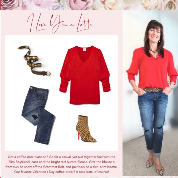 🌸 NWOT | Cabi Red Aurora Blouse | XS - Picture 6 of 6